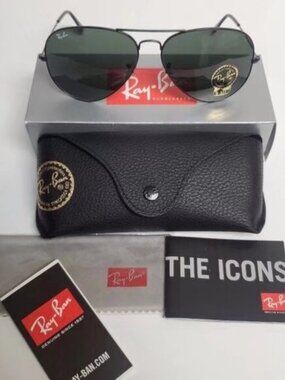 Ray-Ban 3025 Green Aviator Sunglasses 58mm